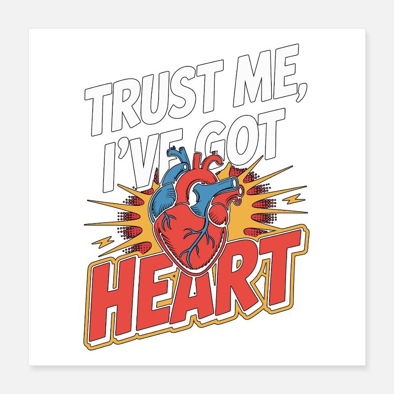 Cardiac Tech Trust Me I've Got Heart Echo Tech Poster 40x40 cm