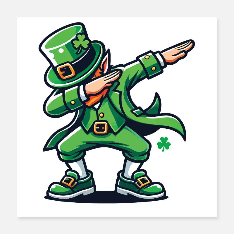 Leprechaun-Eskapaden St. Patrick's Day Poster 40x40 cm
