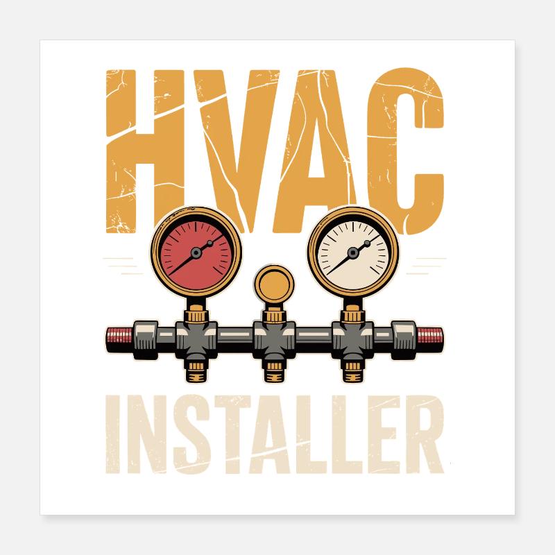 Don de la technologie de réfrigération de ventilation de l’équipe HVAC Poster 40 x 40 cm