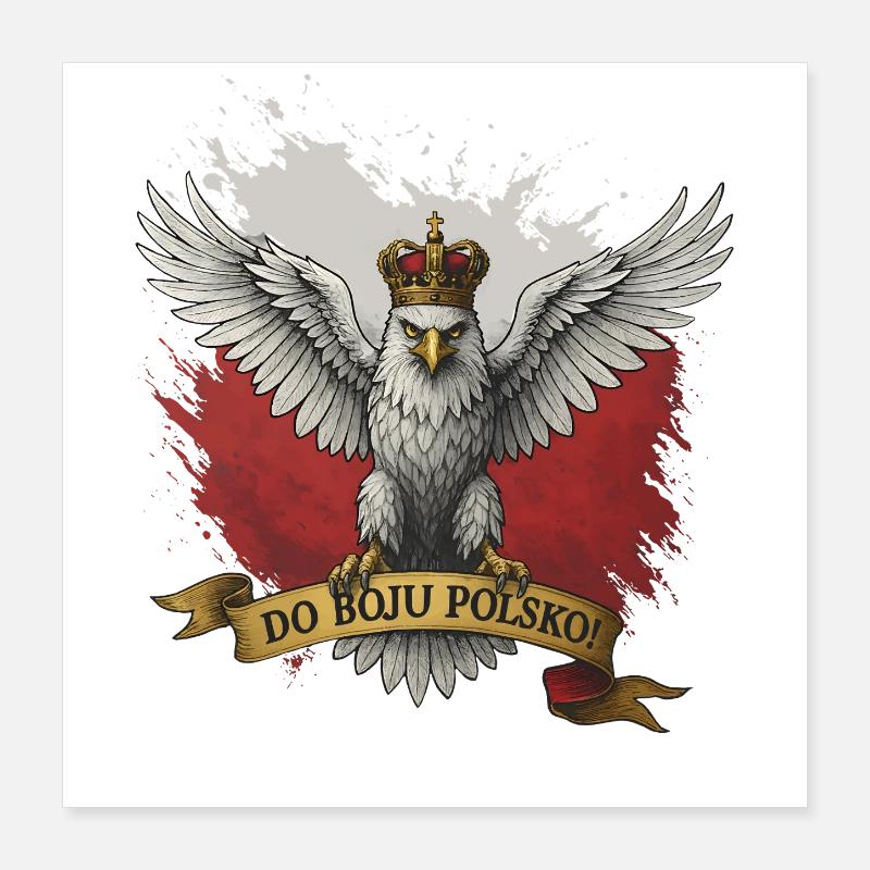 Aigle polonais – À la bataille de la Pologne Poster 40 x 40 cm