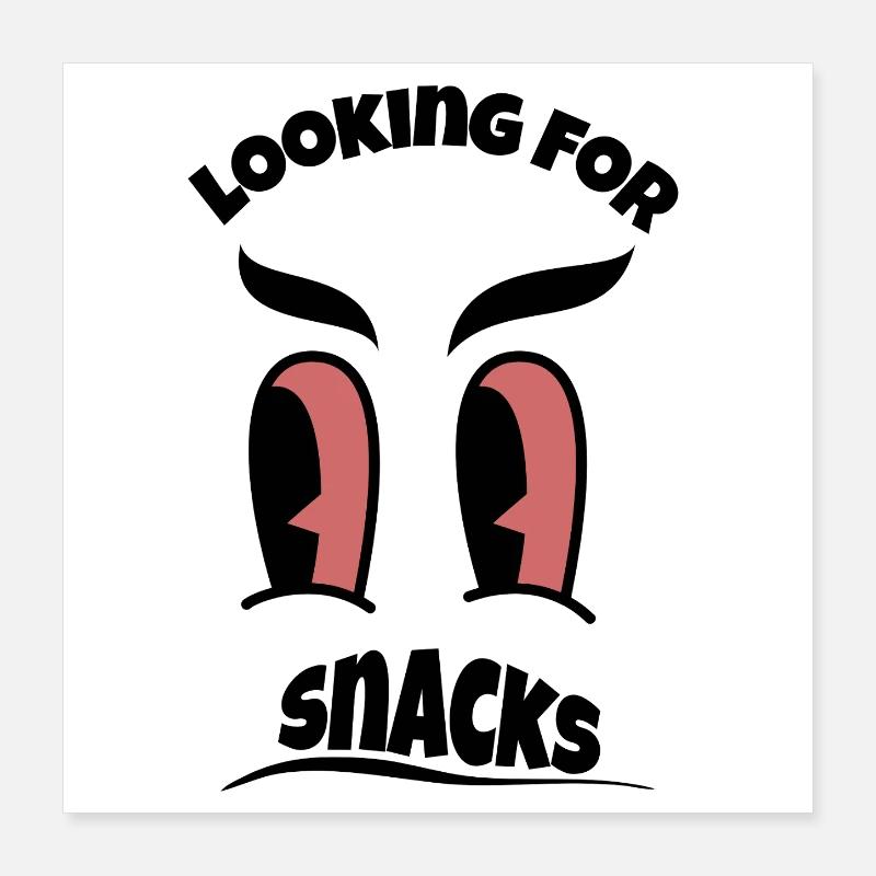 À la recherche de snacks Poster 40 x 40 cm