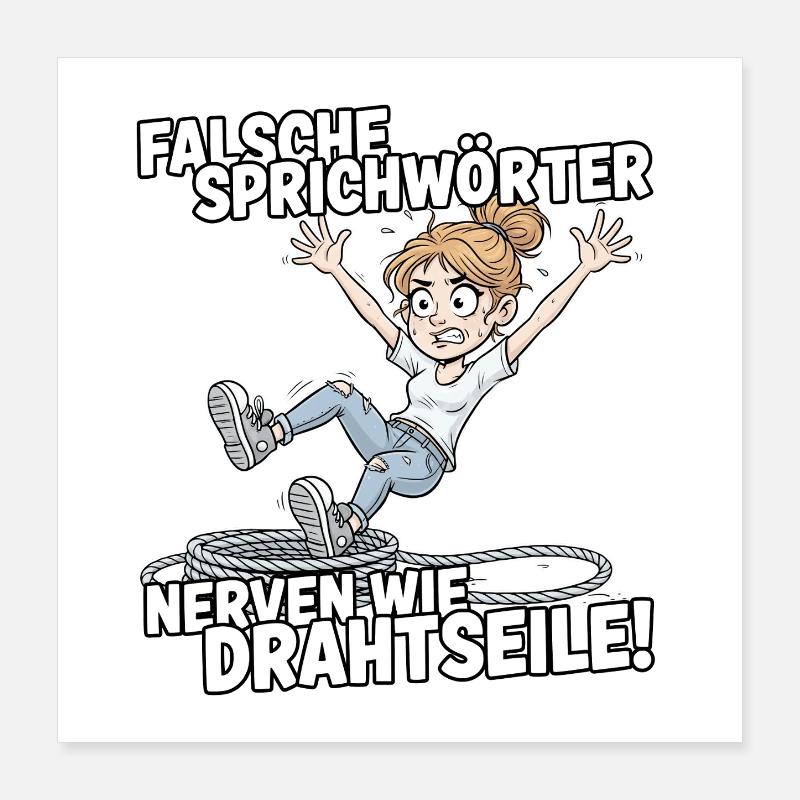 False proverbs are annoying like tightropes Poster 16" x 16" (40x40 cm)