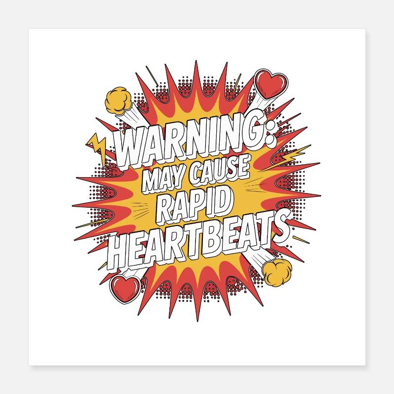 Cardiac Tech Warning May Cause Rapid Sonography Poster 40x40 cm