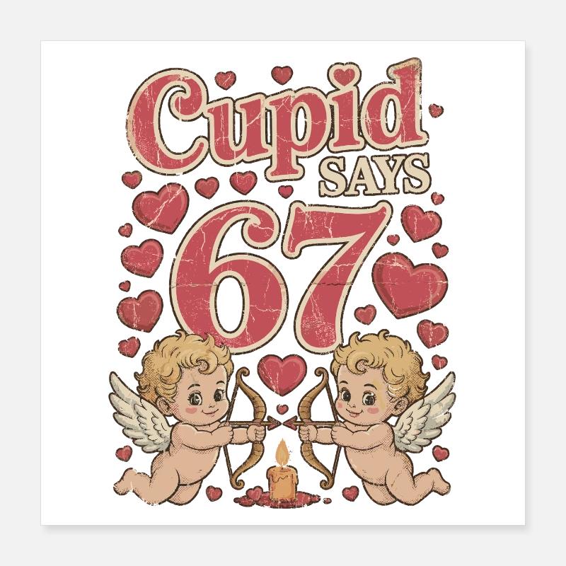 Cupidon dit 67 Poster 40 x 40 cm