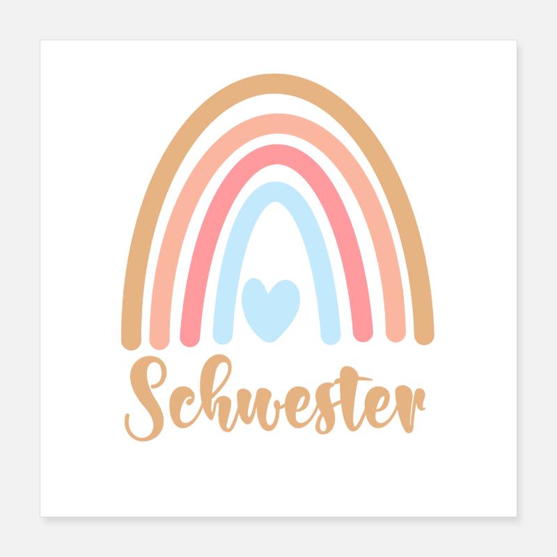 Schwester Poster 40x40 cm