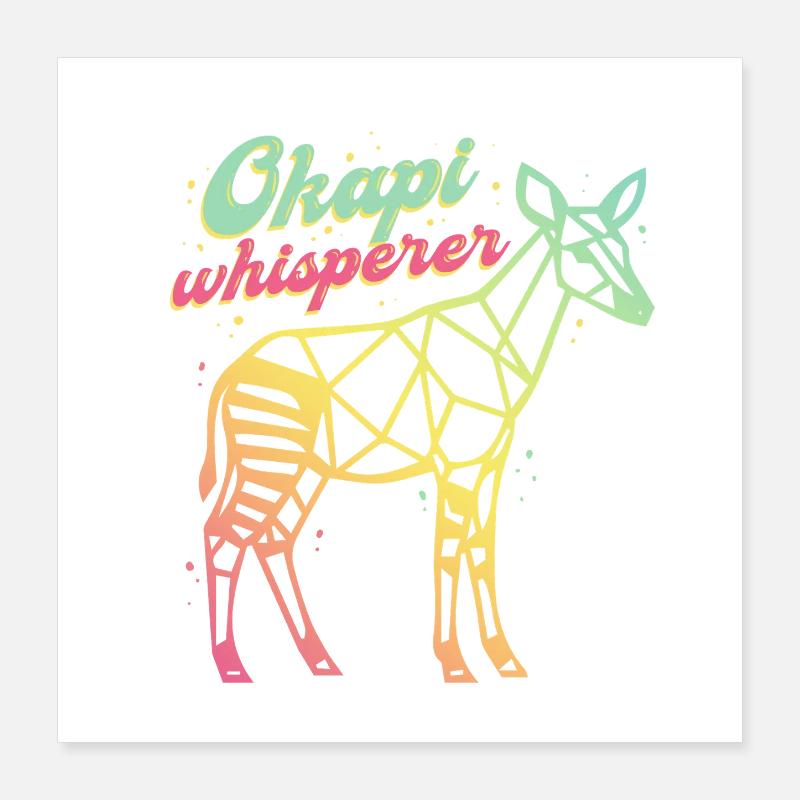 Le Murmureur d’Okapi Poster 40 x 40 cm