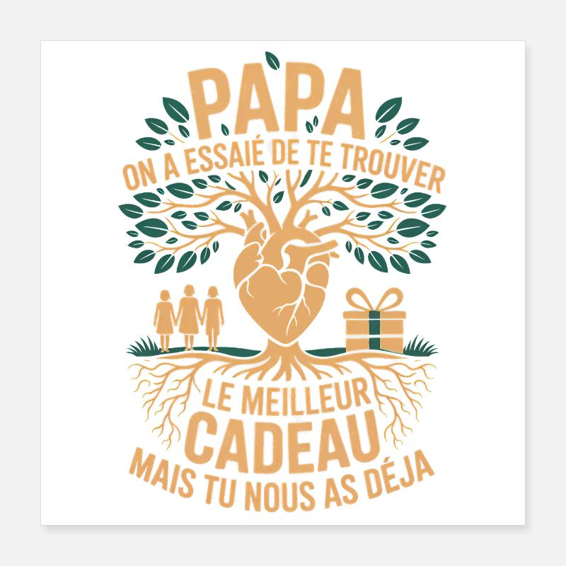 Vatertagsgeburtstagsgeschenk Papa 2026 Geschenk Poster 40x40 cm