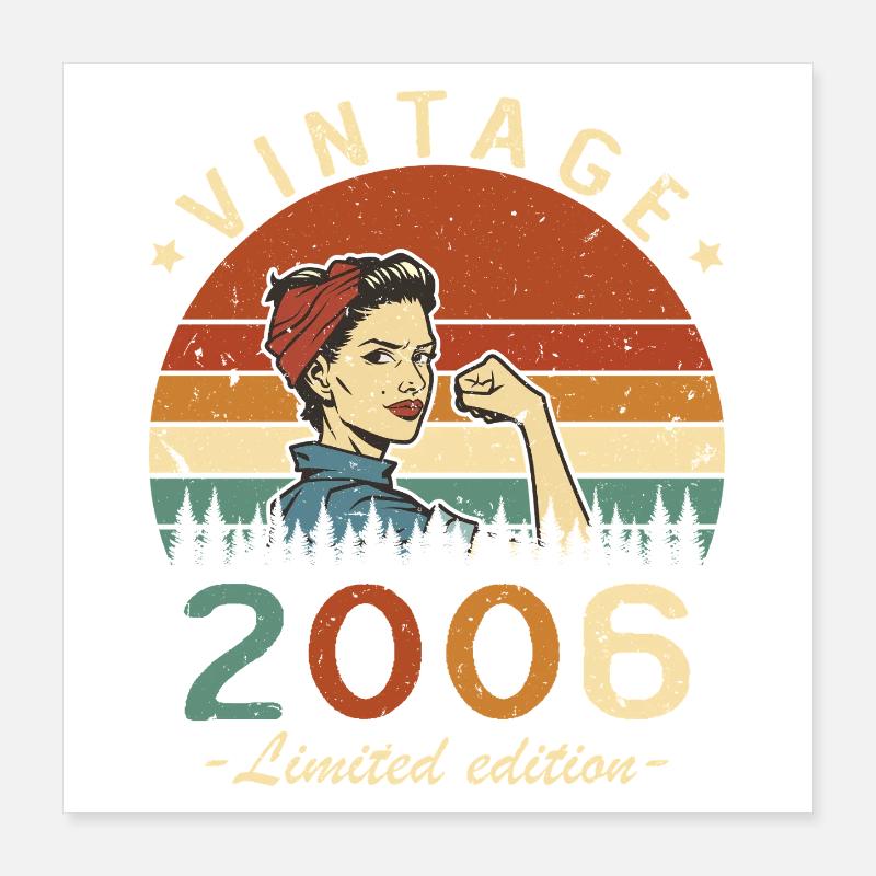 2006 Retro-Ehefrau-Geburtstagsgeschenk Poster 40x40 cm