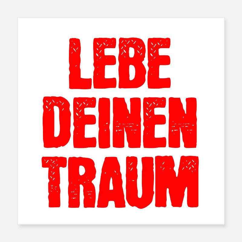 Vis ton rêve Poster 40 x 40 cm