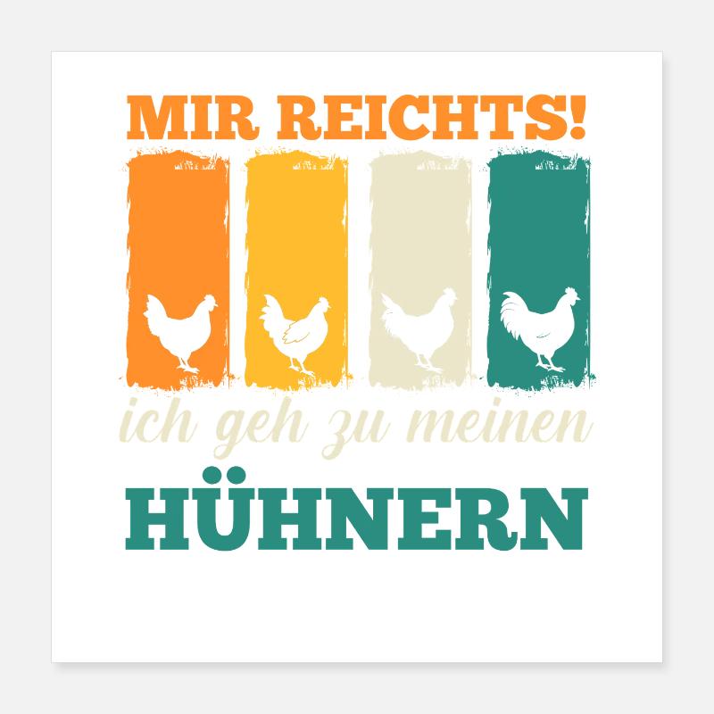 poulets poulets éleveurs de poulets éleveurs poulets d’élevage Poster 40 x 40 cm