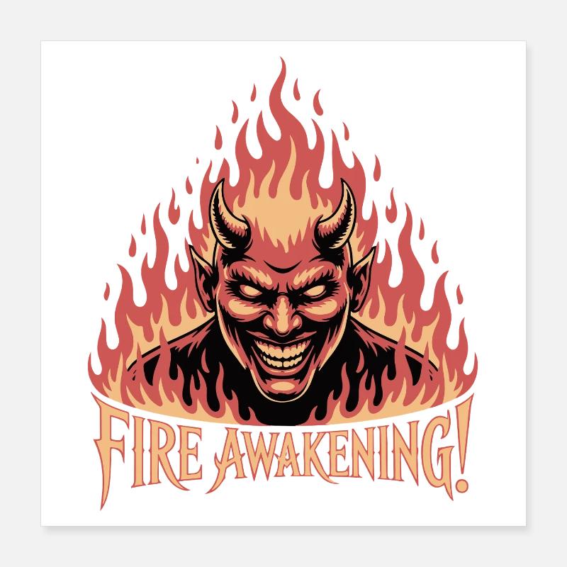Fire Awakening Demon Burst Poster 16" x 16" (40x40 cm)