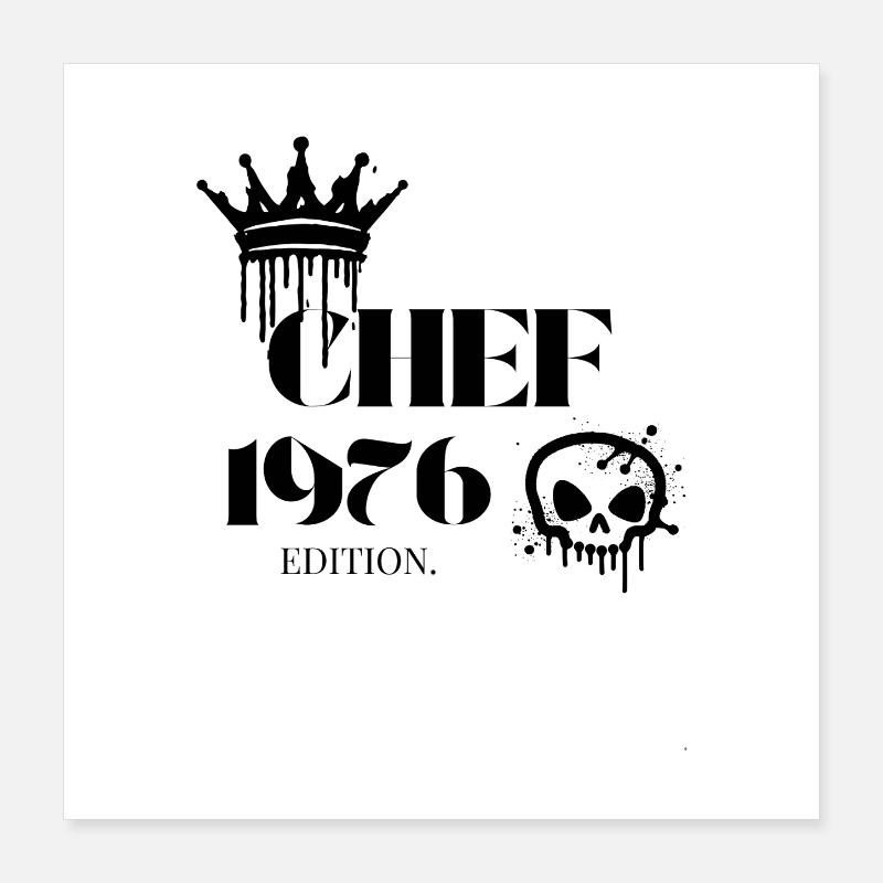 Édition Chef 1976 49e anniversaire Déclaration Poster 40 x 40 cm