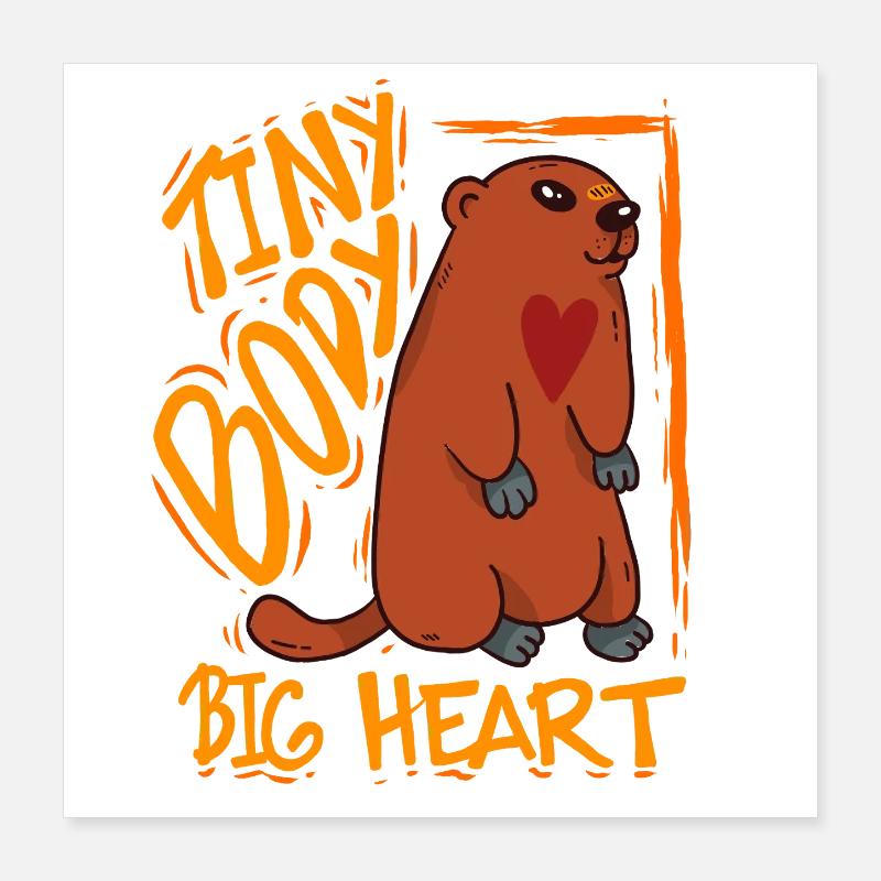 Murmeltiertag Murmeltier Groundhog Poster 40x40 cm
