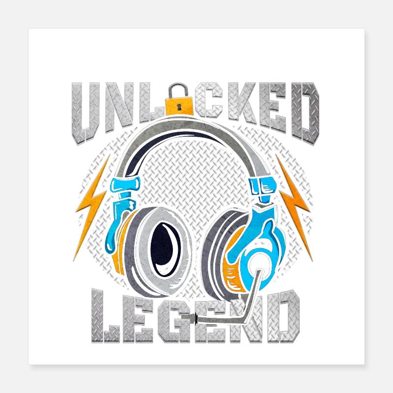 Level 12 Unlocked Legend Poster 40x40 cm