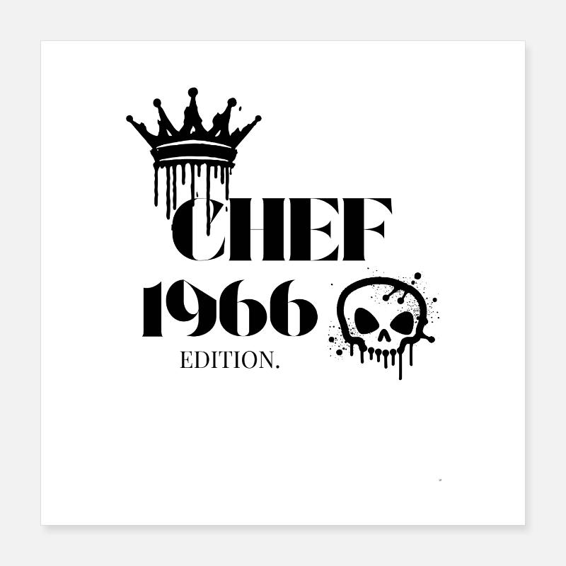 Édition Chef 1966 59 Déclaration d’anniversaire Poster 40 x 40 cm