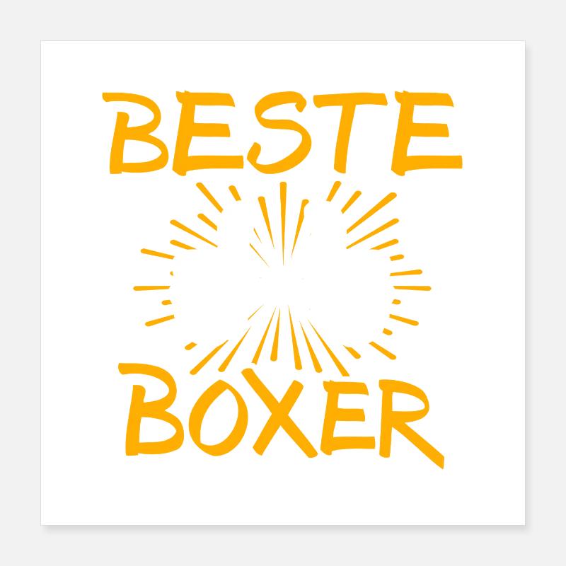 Boxer Gift Idea Poster 16" x 16" (40x40 cm)