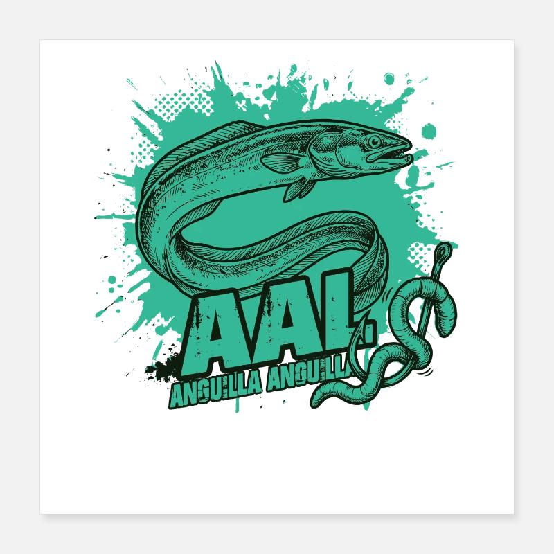 Anguille – La Chasseur de la Nuit Poster 40 x 40 cm