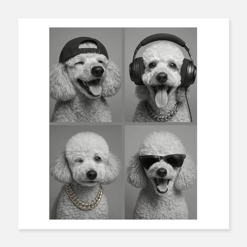 Poodle Poster 16" x 16" (40x40 cm)