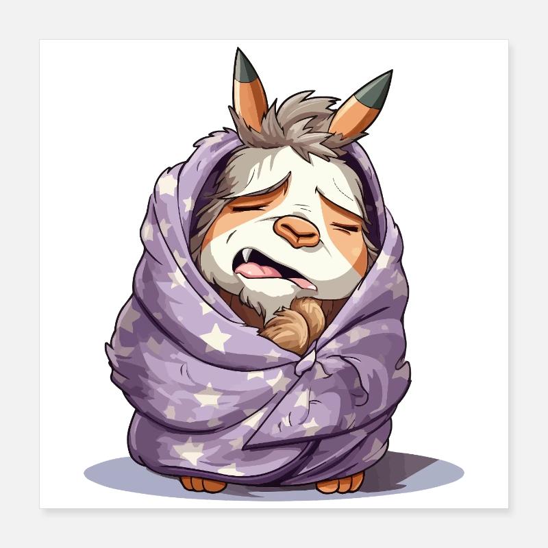 Compagnon de sommeil du lit étoilé Poster 40 x 40 cm