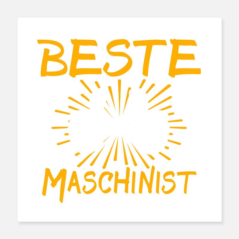 Maschinist Geschenkidee Poster 40x40 cm
