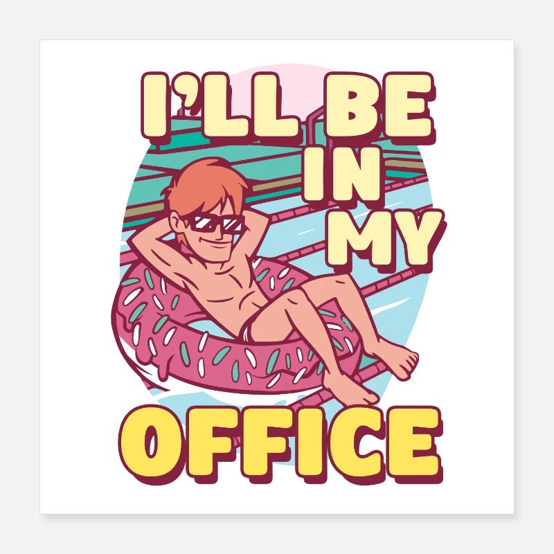 Moniteur de natation Poster 40 x 40 cm