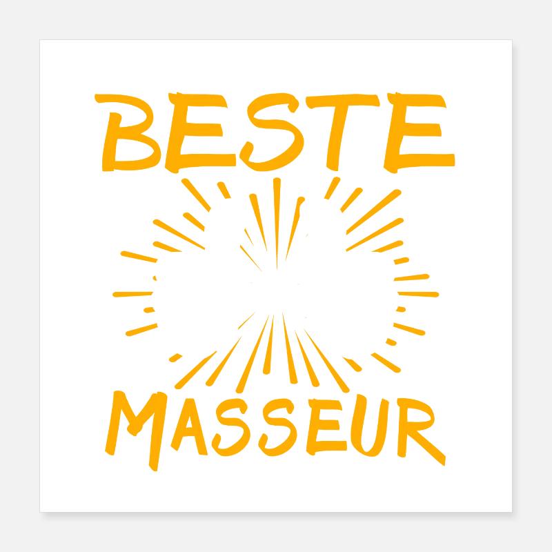 Idée de cadeau pour le masseur Poster 40 x 40 cm