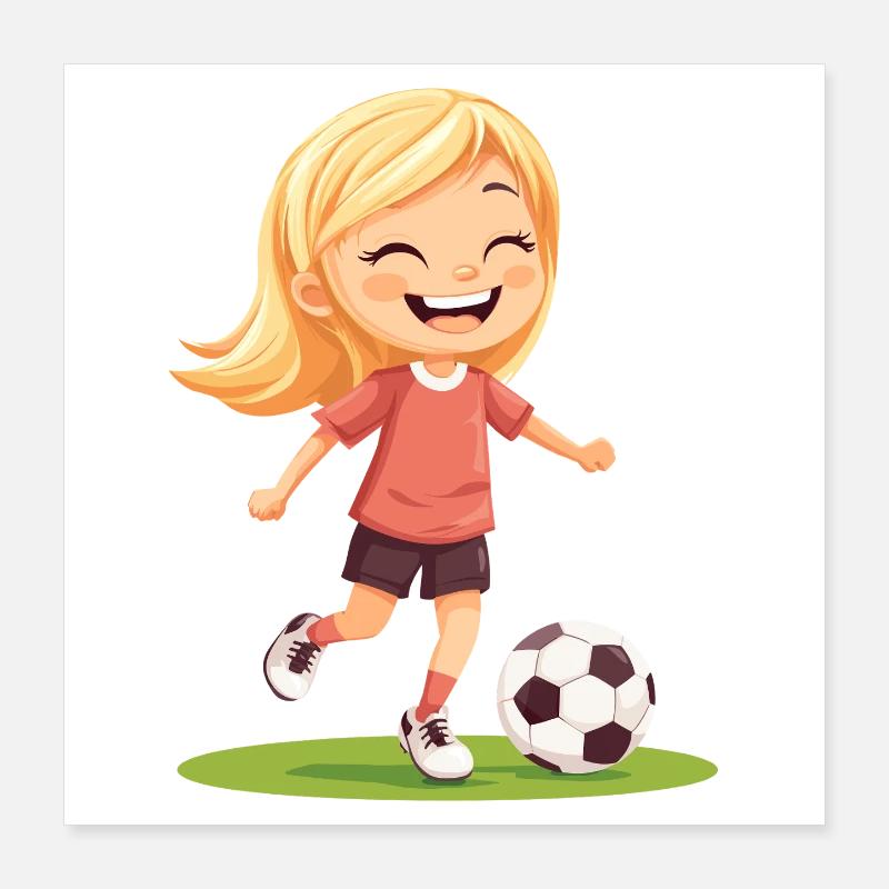 Smiling soccer player Poster 16" x 16" (40x40 cm)