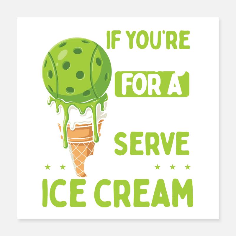 Soft Serve Icecream Pun Tee Poster 16" x 16" (40x40 cm)
