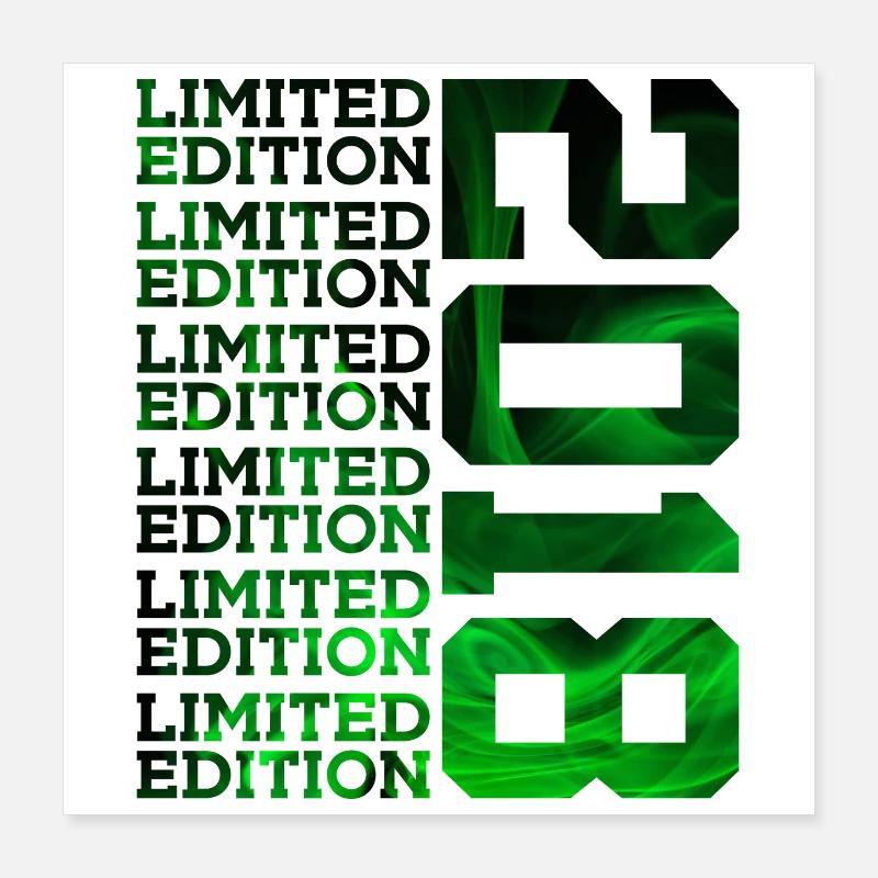 ÉDITION LIMITÉE 2018 8 ANS 8E ANNIVERSAIRE Poster 40 x 40 cm