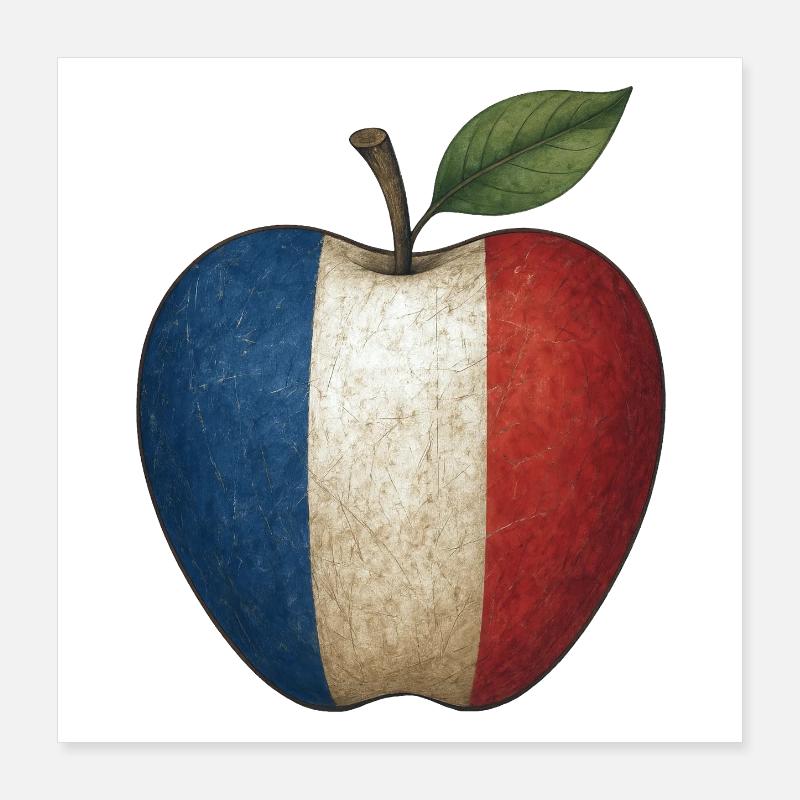 Frankreich Poster 40x40 cm