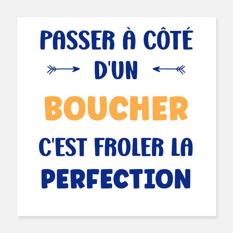 Passing by a butcher Poster 16" x 16" (40x40 cm)