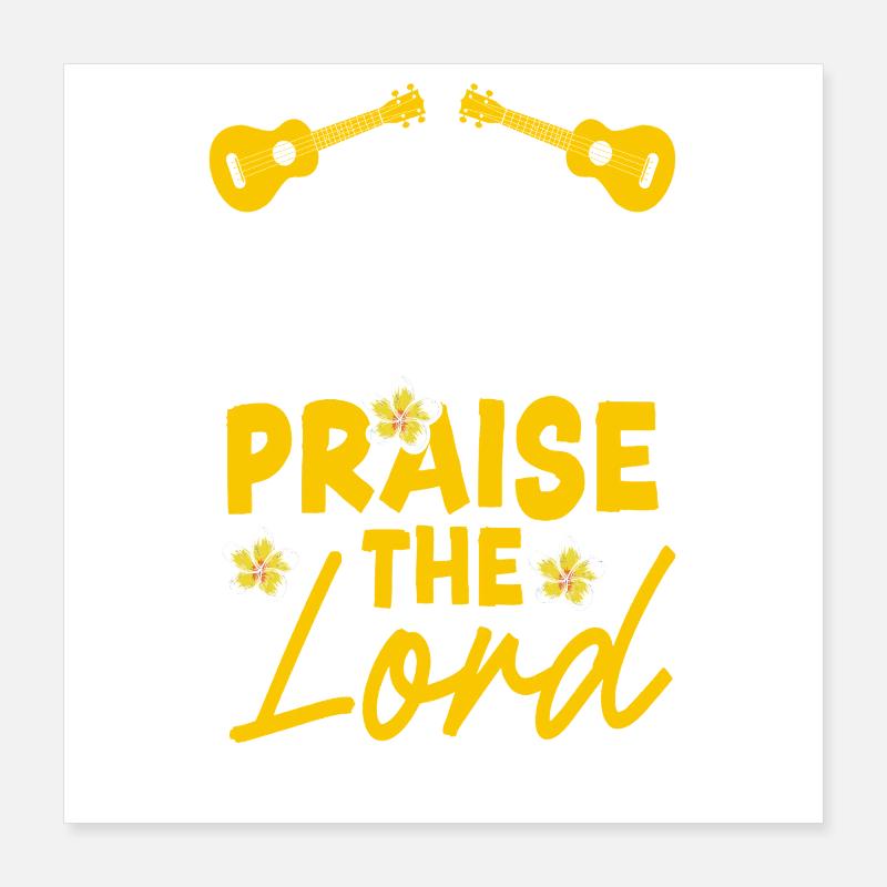 Ukulélé hawaïen Ukulélé Let Poster 40 x 40 cm