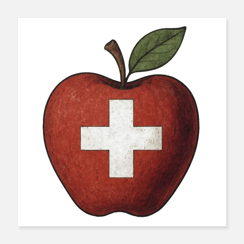 Suisse Poster 40 x 40 cm