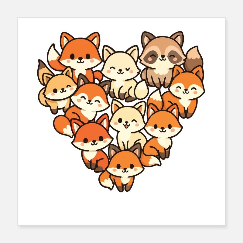 Renard Poster 40 x 40 cm