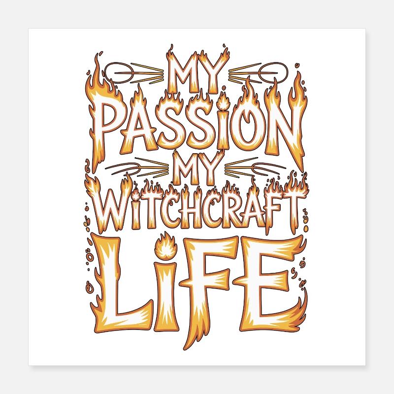 Witchcraft My Passion My Tarot Reading Wicca Poster 40x40 cm