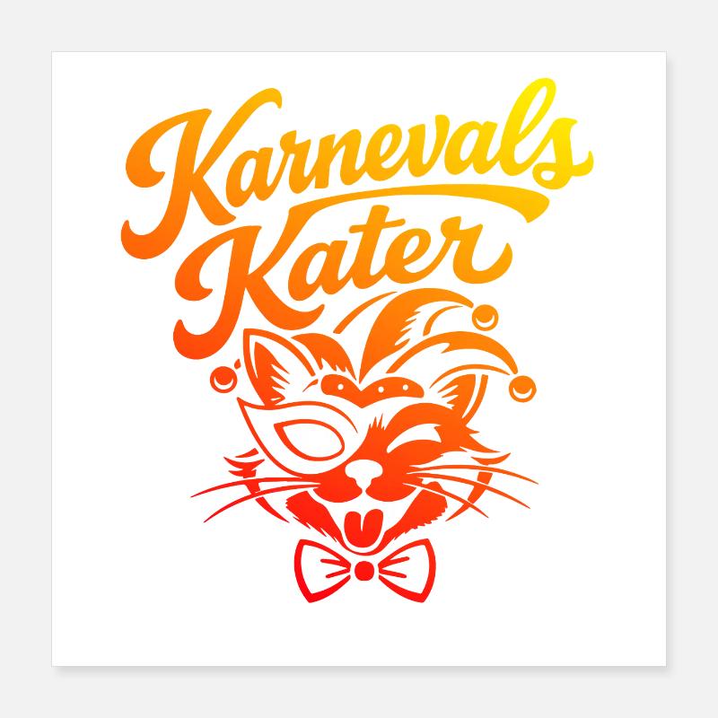 Costume de carnaval de chat Poster 40 x 40 cm