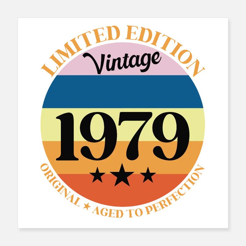 1979 Vintage Geburtstagsgeschenk 79 Poster 40x40 cm