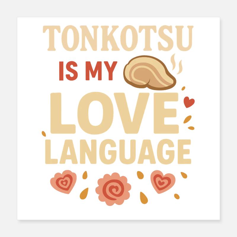 Ramen Bar Real Ramen Bouillon Tonkotsu Poster 40 x 40 cm