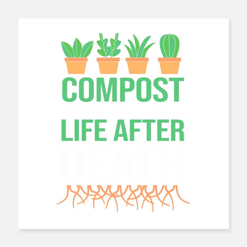 Worms Compost Gift Poster 16" x 16" (40x40 cm)