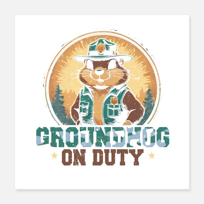 Groundhog Day Groundhog Poster 16" x 16" (40x40 cm)