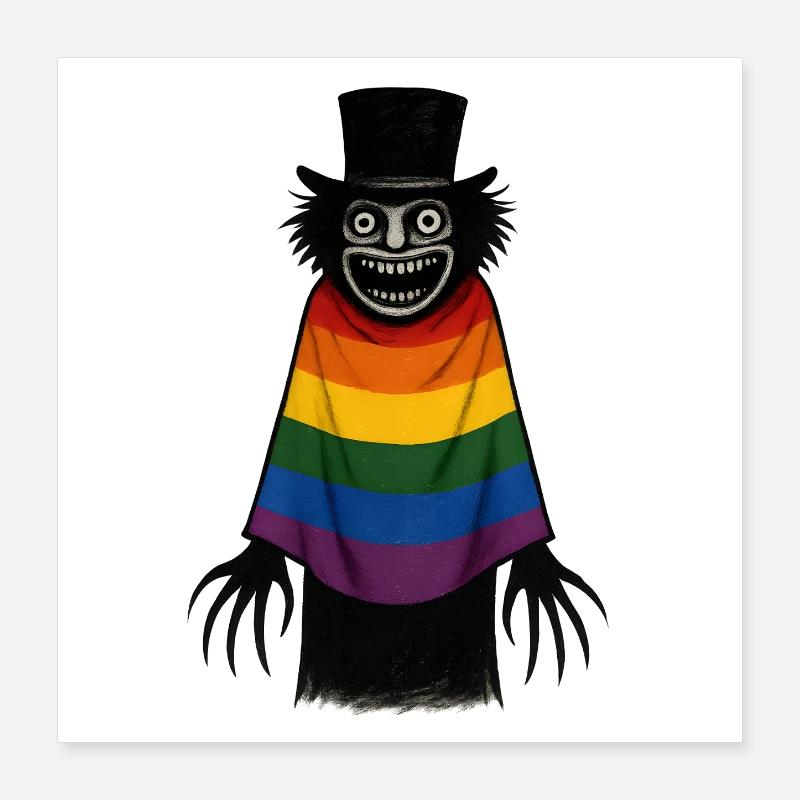 BABASHOOK und Regenbogenkap Poster 40x40 cm