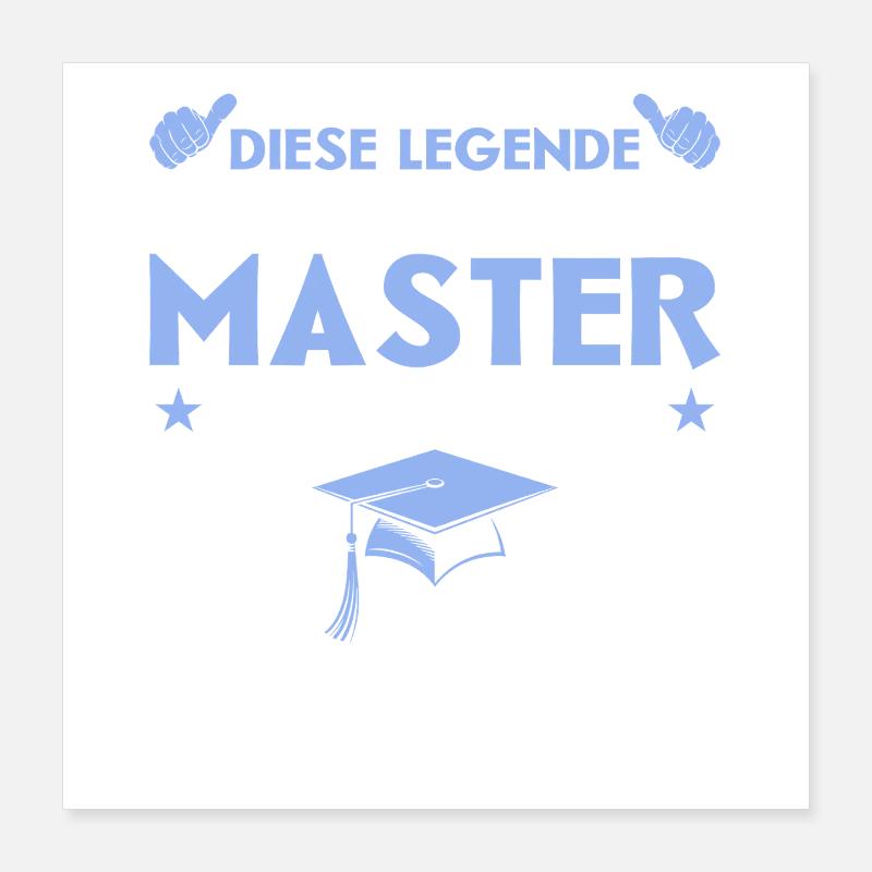 Bestandene Masterprüfung 2026 Master Abschluss Poster 40x40 cm