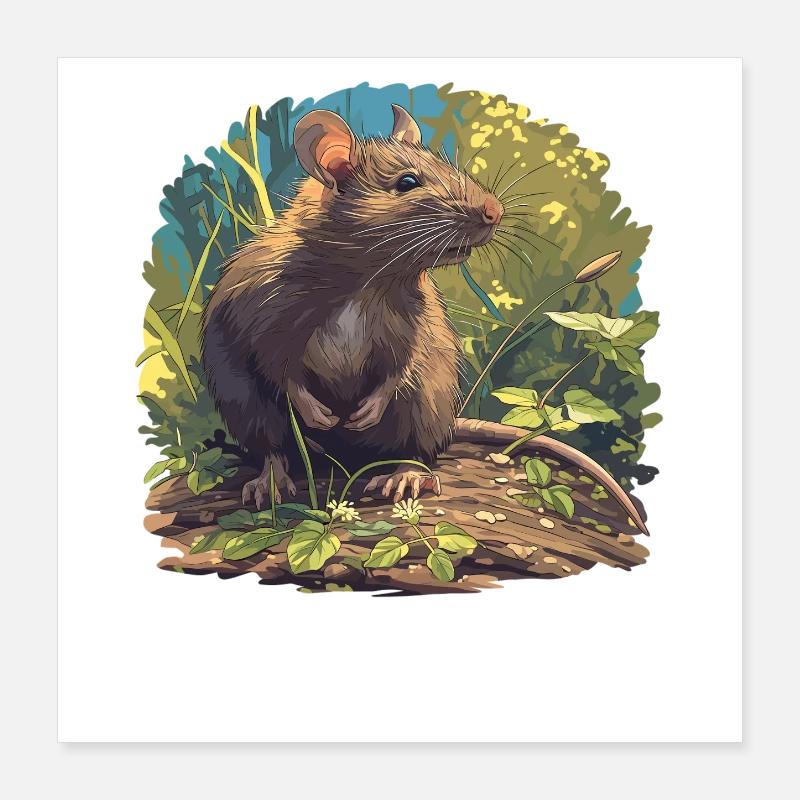 Rat Rat Poster 40 x 40 cm