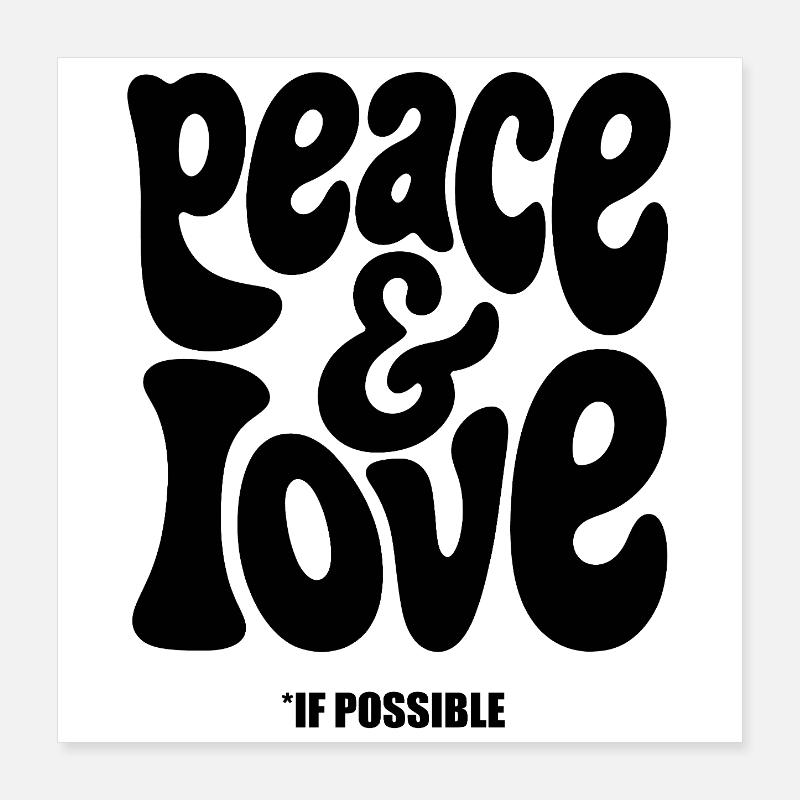 PEACE LOVE #1 - let's talk Poster 40 x 40 cm