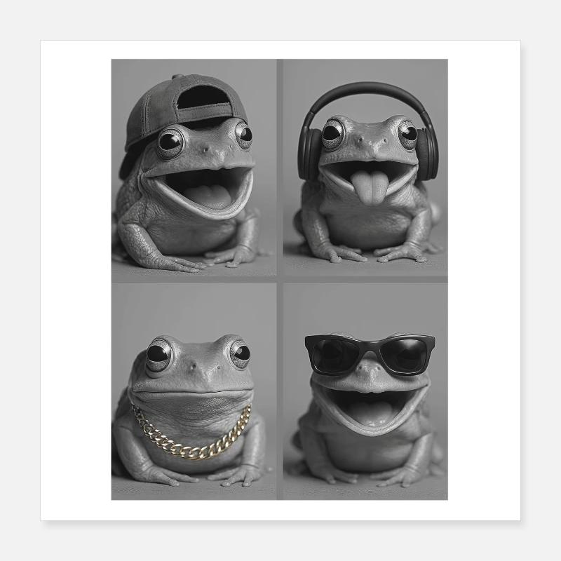 Grenouille Poster 40 x 40 cm