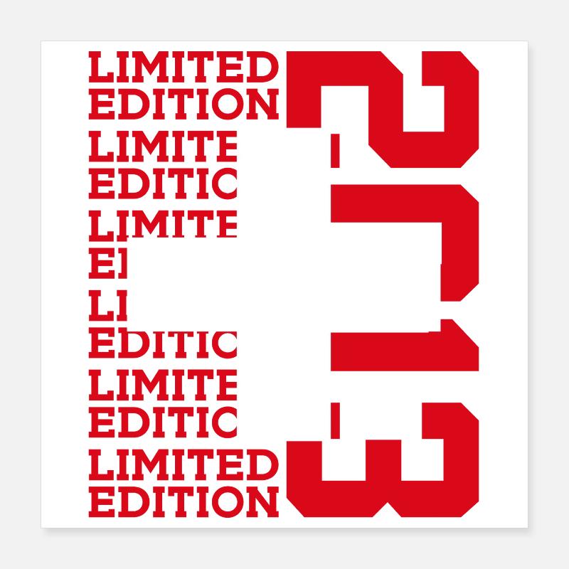 ÉDITION LIMITÉE 2013 SUISSE 13E ANNIVERSAIRE Poster 40 x 40 cm