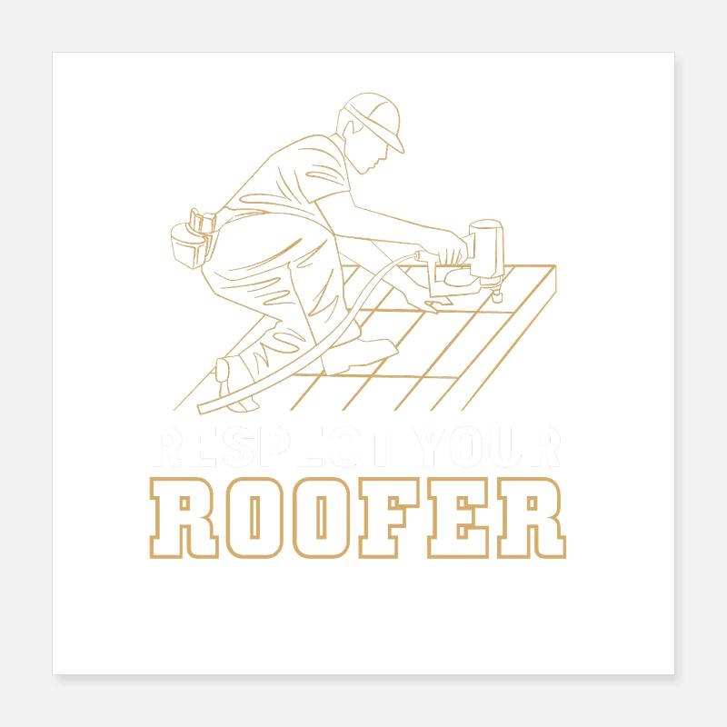 Déclaration métier d’artisan couvreur Poster 40 x 40 cm