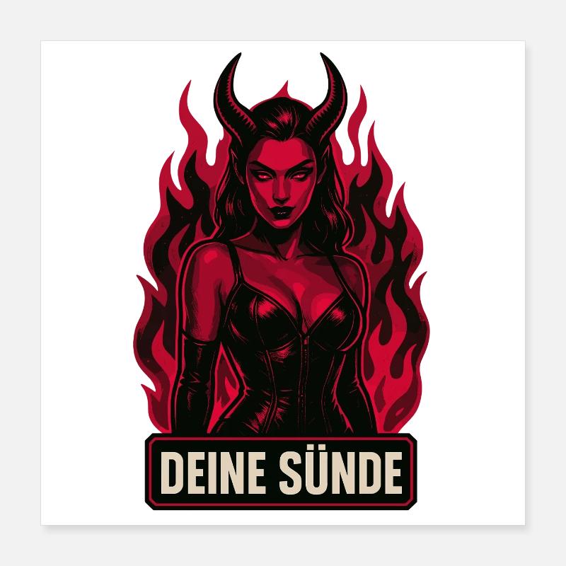 Your sin demon, dark gothic seduction Poster 16" x 16" (40x40 cm)