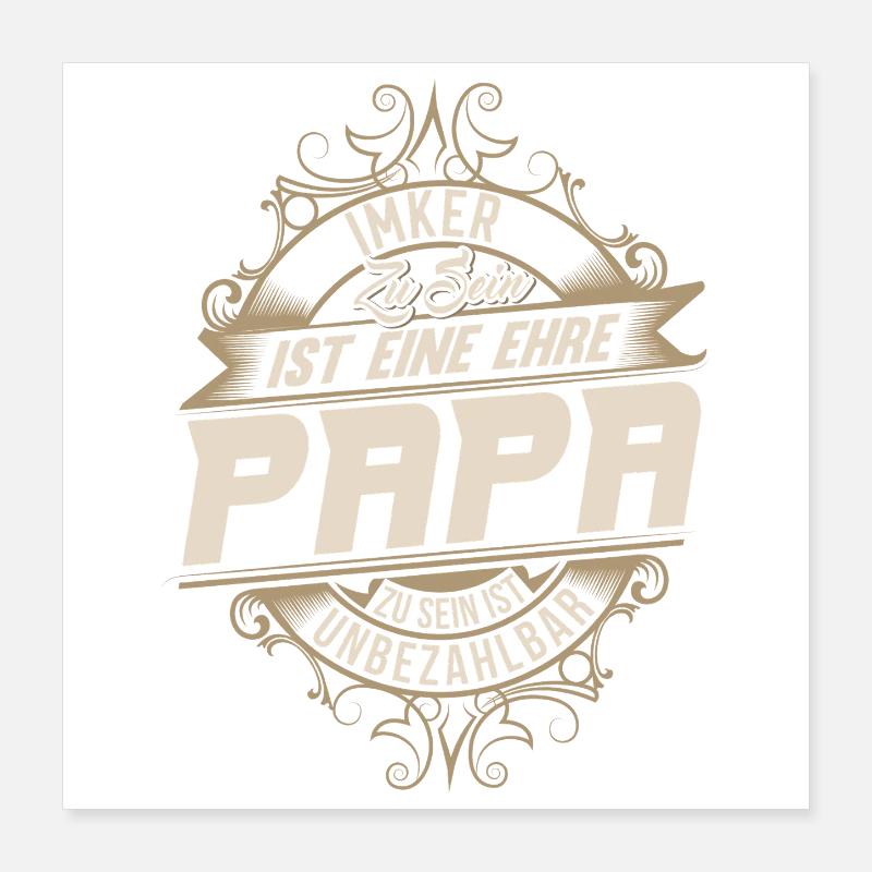 Beekeeper Dad Poster 16" x 16" (40x40 cm)