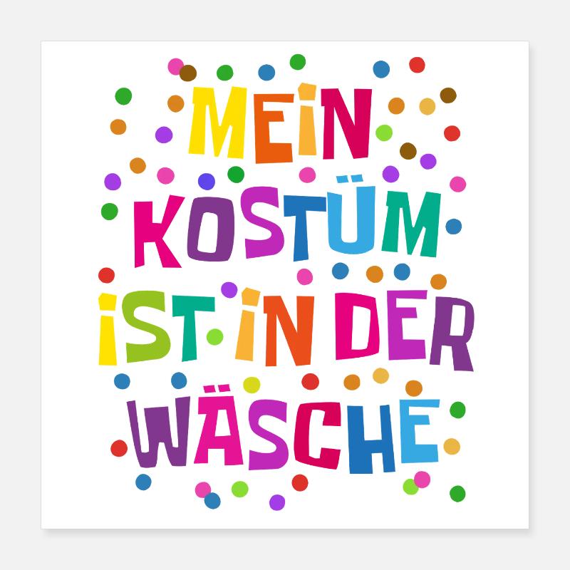 Shrovetide - Carnaval - Remplacement de costume - Expression Poster 40 x 40 cm